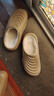 潔麗雅防水棉拖鞋男士秋冬季外穿防滑防臭居家室內加絨保暖全包跟棉鞋女 云褐色 【防水保暖  一鞋兩穿】 42-43 【標準碼】 曬單實(shí)拍圖