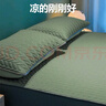 夢(mèng)多福2025新款天然乳膠涼席子夏季冰絲三件套涼床單非床笠可折疊可機洗 【清新綠】天然乳膠填充·可水洗 三件套 1.8m 200cm*180cm 曬單實(shí)拍圖