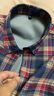 克羅伊保羅 CROOEL PAUL高端男士保暖襯衫純棉格子加絨加厚免燙磨毛商務(wù)休閑秋冬長(cháng)袖襯衣 502藍紅格 【純棉加絨】 41 /XL  (建議140-155斤) 曬單實(shí)拍圖