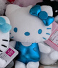 三麗鷗（SANRIO）50周年系列HelloKitty 亮藍掛件 毛絨玩具新年生日禮物送女友 曬單實(shí)拍圖