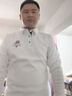 老爺車(chē)高端100純棉長(cháng)袖t恤男士春秋裝POLO保羅衫寬松上衣潮流外穿打底衫 8818白色加絨加厚 170/L建議120-140斤 曬單實(shí)拍圖