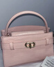 CHARLES&KEITH鱷魚(yú)紋凱莉包手提斜挎婚包包女包生日禮物新年禮物CK2-50270880-1 粉紅色Pink S 曬單實(shí)拍圖