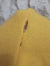 毛衣女裝黃色斜扣內搭針織衫2025新款冬季慵懶外套女士打底衫上衣 黃色針織衫 2XL 曬單實(shí)拍圖