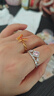 XUPING旭平首飾皇冠戒指女生日常百搭通勤送禮X001226145 粉（不可調 6# 曬單實(shí)拍圖