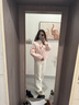 Teenie Weenie小熊女長(zhǎng)袖T恤冬季半高領(lǐng)休閑修身打底衫插肩袖上衣 象牙白 L (170) 曬單實(shí)拍圖