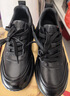 零度zero品牌男鞋春秋新款百搭商務(wù)休閑鞋男士高端通勤皮鞋厚底運動(dòng)鞋 黑色 40 曬單實(shí)拍圖