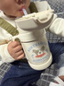 HALEIWA HAPPY MARKET兒童保溫杯寶寶吸管杯幼兒園雙蓋杯子小學(xué)生高顏值316不銹鋼水杯 比特狗米色 吸管兩用400ml新品 曬單實(shí)拍圖