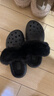 卡駱馳（CROCS）白鹿同款經(jīng)典云朵暖絨洞洞鞋保暖舒適女士棉拖|212854 黑色-001 36 /37(230mm) 曬單實(shí)拍圖
