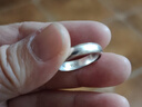 羅泰老銀匠999足銀福字戒指男女士款時(shí)尚情侶一對素圈指環(huán)可調節 小款（調節范圍13-20#）單個(gè) 曬單實(shí)拍圖
