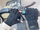 SOMUBAY男士半指五指手套秋冬季保暖騎行開(kāi)車(chē)露手指可觸屏寫(xiě)字打字手套冬 炭灰色【半指款】 XL 曬單實(shí)拍圖