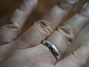 羅泰老銀匠999足銀福字戒指男女士款時(shí)尚情侶一對素圈指環(huán)可調節 小款（調節范圍13-20#）單個(gè) 曬單實(shí)拍圖