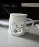 拜杰白色馬克杯早餐水杯陶瓷馬克杯帶蓋大容量牛奶杯咖啡杯情侶杯 曬單實(shí)拍圖