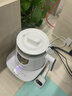 友家鋪子（Biooner）煮茶器養生壺噴淋式煮茶壺玻璃燒水壺電熱水壺蒸茶壺 蒸茶器 泡花茶壺 白色智能款（方形把手） 0.8L 曬單實(shí)拍圖