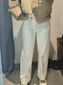 UR2026春季新款女裝簡(jiǎn)約純色卷邊磨毛休閑長(cháng)褲UWH850115 本白 27 曬單實(shí)拍圖