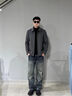MAGIOPY奢侈高檔品牌毛呢大衣男秋冬季商務(wù)休閑外套潮流翻領(lǐng)羊毛呢子夾克 灰色[禮盒裝] L 175適合135-150斤 曬單實(shí)拍圖