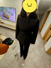 歌莉婭【95白鵝絨】沖鋒衣羽絨服女2025新款戶(hù)外極寒收腰外套1ECC8B630 00B黑色 M 曬單實(shí)拍圖