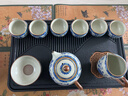 兮元記青花汝窯茶具套裝整套家用高檔泡茶壺茶杯茶盤(pán)退休禮物節日伴手禮 9頭西施壺+中號遠山茶盤(pán)-簡(jiǎn)裝 實(shí)用生日新婚喬遷之喜搬家禮物 曬單實(shí)拍圖