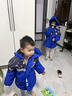 幽幽小熊奧特曼衣服男童加絨套裝2025新款寶寶加厚亮燈兒童秋冬款潮 反光條眼鏡奧特曼派克服套裝-藍色 110 曬單實(shí)拍圖