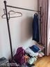 衣炫衣架落地衣帽架掛衣服落地臥室專(zhuān)用掛衣架晾衣架衣服出租屋置物架 【超粗32管】耀石黑120cm 【多層分區收納】送網(wǎng)籃+鞋架+金屬輪 曬單實(shí)拍圖