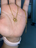 中國黃金（CHINA GOLD）黃金項鏈足金碎碎金環(huán)環(huán)相扣雙環(huán)項鏈女送老婆女友生日新年禮物 約2.63g【送愛(ài)的承諾禮盒】 曬單實(shí)拍圖
