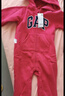蓋璞嬰兒2025秋季新款字母logo抓絨連帽開(kāi)襠連體衣兒童裝805374 曬單實(shí)拍圖