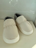 樸西冬季保暖源計劃棉鞋兒童款柔軟防水羽絨布幫面防滑厚底包跟棉鞋 淺米白 30 31（210mm） 曬單實(shí)拍圖