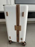 領(lǐng)航者2025年新款時(shí)尚輕便大容量行李箱旅行箱拉桿箱皮箱密碼箱箱包 米白色 28寸(【出行30天-可登機】) 曬單實(shí)拍圖