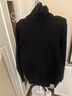 皮爾卡丹100%純羊毛衫可翻高領(lǐng)毛衣男士加絨加厚冬季保暖中年針織打底衫 黑色 L 50 175推薦120-140斤 曬單實(shí)拍圖