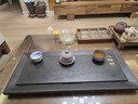 石福記烏金石茶盤(pán)整塊石頭茶臺天然石材中式功夫茶具茶海家用客廳大號茶托盤(pán)免費刻字 80*35*3（cm）單茶盤(pán) 曬單實(shí)拍圖