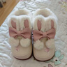 泰蘭尼斯女童學(xué)步鞋冬季新款小瑪麗加絨皮女寶寶防滑甜美兒童靴子 白/粉 23 內長(cháng)15.0適合腳長(cháng)13.3~13.7 曬單實(shí)拍圖