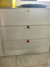 阿格貝貝（agebeibei）鋼制斗柜五斗柜收納柜家用客廳臥室靠墻落地抽屜柜子多層置儲物柜 三斗柜圓弧【高75*深40*寬80】 奶油白 曬單實(shí)拍圖