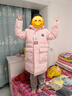 鴨鴨兒童羽絨服新款男童女童長(cháng)款中大童加厚保暖時(shí)尚外套冬季防風(fēng)上衣 粉色 150 建議體重60-78斤 曬單實(shí)拍圖