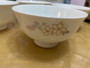 錦秋堂景德鎮陶瓷骨瓷飯碗 高腳碗 不燙手家用米飯碗  單件散件結婚送禮 7英寸面碗 曬單實(shí)拍圖
