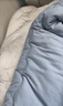 南極人（Nanjiren）新疆棉被子冬季棉花被子秋冬季單人被子1.5x2米被子被芯冬季加厚 藍灰拼白【真A類(lèi)-新疆棉花填充】 150cmx200cm-冬被【約重6斤】 曬單實(shí)拍圖