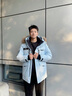 波司登（BOSIDENG）羽絨服男女情侶同款加厚鵝絨大毛領(lǐng)商場(chǎng)同款外套B250242317 冰凝藍-25限定色-充絨量+10%至高抵御-20°C-黃皮友好 2XL 180/100A 體重約140-15 曬單實(shí)拍圖