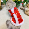 嬉皮狗（hipidog）秋冬季貓咪保暖衣服新年錦上添花唐裝馬甲喜慶中式棉衣加厚貓衣服 德羅紅 L （建議體重8-12斤） 曬單實(shí)拍圖