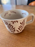 萬(wàn)家全日式咖啡杯家用陶瓷馬克杯手作豆葉喝水杯女生高顏值杯子生日送禮 棕色粗陶豆葉咖啡杯325ml 曬單實(shí)拍圖