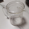 九土 耐熱玻璃公道杯透明辦公泡茶杯帶月牙一體過(guò)濾分茶杯茶道器具 玻璃公杯帶蓋 400ml 1只 曬單實(shí)拍圖