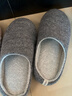 內泊（NEIBO）【超舒服】乳膠棉拖鞋男冬季女室內家居大碼防滑防臭保暖羊毛灰46 曬單實(shí)拍圖