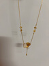 金至尊（3DG Jewellery）銀杏葉黃金項鏈女款新足金項鏈頸鏈金鏈子計價(jià) 金重6.94克(配珠寶禮盒) 曬單實(shí)拍圖