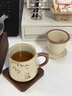 RICH YOUR HOME德國品質(zhì)貓咪汝窯茶杯陶瓷帶蓋子過(guò)濾馬克杯個(gè)人專(zhuān)用辦公室水杯泡 汝窯辦公杯-桂花貓+杯墊 曬單實(shí)拍圖