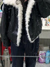 AAISUP美式皮毛一體加厚保暖外套女士冬季新款氣質(zhì)百搭環(huán)保皮草夾克棉服 黑色 M 曬單實(shí)拍圖