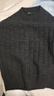 gxgjeans男裝 多色不規則紋理設計圓領(lǐng)毛衣針織衫線(xiàn)衫 25冬新品 黑色 L (175) 曬單實(shí)拍圖