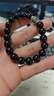 老鳳祥黑曜石手鏈男銀招財水晶轉運手串生日新年情人節禮物送男友老公 曬單實(shí)拍圖