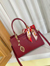 紀詩(shī)哲（GIEVSZHE）輕奢品牌包包女包女士手提包真皮單肩斜挎婚包送媽媽生日禮物侈 酒紅色1 曬單實(shí)拍圖