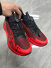 李寧（LI-NING）兒童本命年紅色跑步鞋男女中大童馬年冬季新款飛云3青少年運動(dòng)鞋 赤焰紅/黑色（新年配色） 【李寧正品】 38 內長(cháng)約249mm 曬單實(shí)拍圖