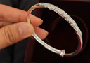 周大生【新年禮物】足銀手鐲S990實(shí)心開(kāi)口調節銀手鐲繁花優(yōu)雅送女友  曬單實(shí)拍圖