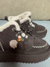 百麗（Belle）姜餅屋毛球掛飾雪地靴女冬季增高加絨保暖棉鞋F2Y1DDD5 棕色-毛里【沈羽潔推薦】 36 (230mm) 曬單實(shí)拍圖