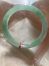 老坑翡翠手鐲緬甸冰種油青飄花玉手鐲女正圈平安鐲淺綠玉鐲子正品 55圈口 曬單實(shí)拍圖