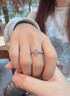 I Do鉑金pt950鉆戒微鑲六爪1克拉培育鉆石求婚訂婚戒指送女友生日禮物 經(jīng)典微鑲六爪1克拉鉆 開(kāi)口可調節 曬單實(shí)拍圖